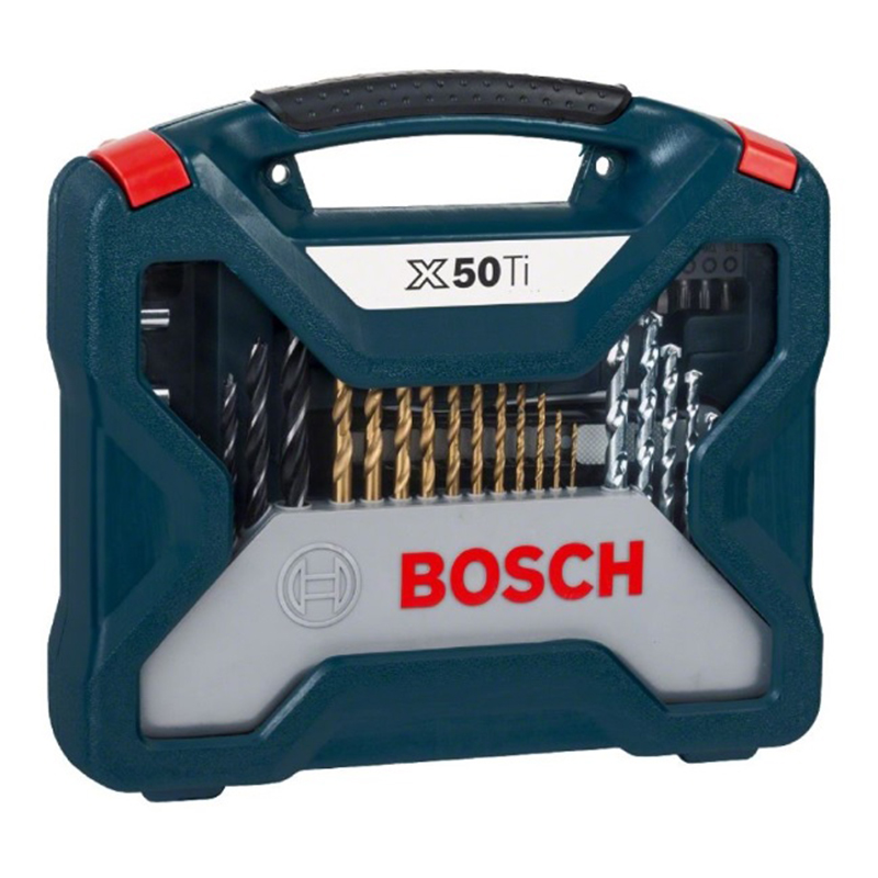 Conjunto Acessórios Para Furadeiras E Parafusadeiras X50 Brocas/Bits/Sup.Univ./Soquetes/Escareador/ Adaptador/Calibrador/Estilete E Estojo 2607017406 Bosch