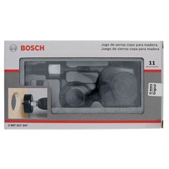 Kit de Serras Copo Aço Carbono 11 Peças(2 Suporte de Fixação + Serras 22,25,29,35,38,44,51,68+Chave )2607017547 Bosch