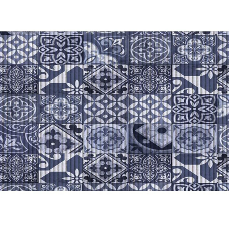 Tapete Vinil Antiderrapante Tropical 43x65cm Azulejos 2.0 0204azu20 Kapazi