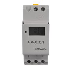 Temporizador Digital Para Fixação Em Trilho Bivolt Branco Letm4004 Exatron