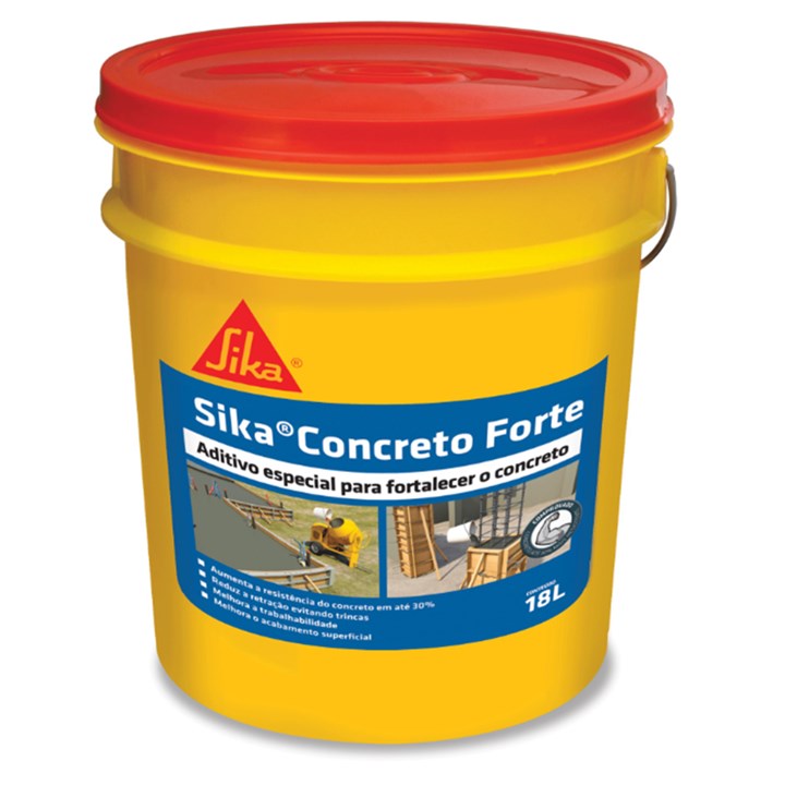 Pin Code 784168 ADITIVO LÍQUIDO PLASTIFICANTE SIKA CONCRETO FORTE 18L PARA TODO TIPO DE ...