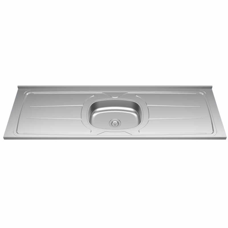 Pia Inox430 Plus 1 Cuba Com Escorredor Polido Sem Válvula 160x53x11cm 31600 Ghelplus