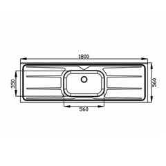 Pia Inox430 Plus 1 Cuba Com Escorredor Polido Sem Válvula 180x56x11cm 31800 Ghelplus