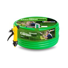 Mangueira Pvc Para Jardim Siliconada Peça Com 10 Metros Gardenflex Verde 11687 Plastman