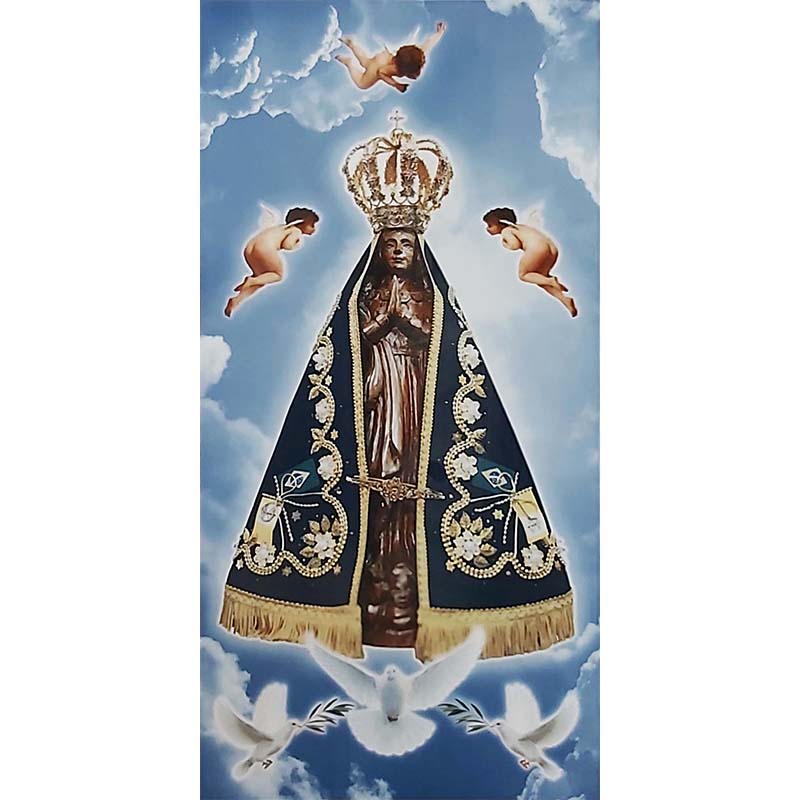 Painel Decorativo Cerâmico 31x61cm Nossa Senhora Aparecida Hd30-07 Gabriella