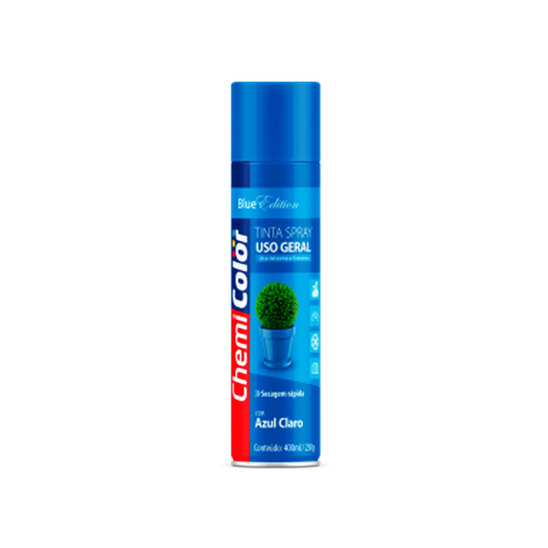 Tinta Spray Chemicolor Uso Geral Azul Claro 400ml Baston