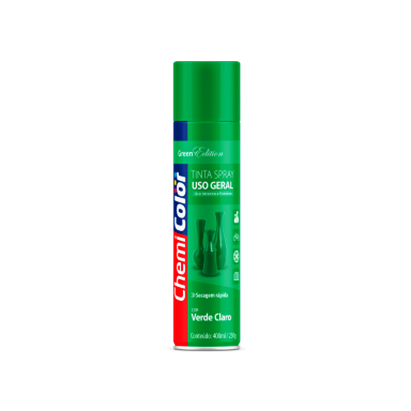 Tinta Spray Chemicolor Uso Geral Verde Claro 400ml Baston