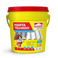 Manta Líquida Branca Para Impermeabilização Telhados Sem Trânsito 18kg Brasilit