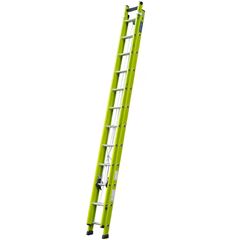 Escada Extensível Em Fibra de Vidro E Alumínio 3,95m A 6,75m 12 A 21 Degraus 120kg Verde Efv-21g  Cogumelo