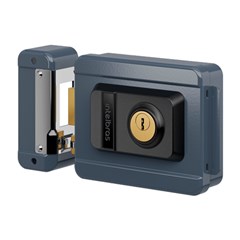 Fechadura Elétrica Sobrepor Para Portões Abertura Para Dentro E Fora Cinza 12v Fx 1500 Intelbras