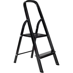 Escada Tesoura Alumínio Preta 2 Degraus Alt.Uso 42cm 120kg Esc004002 Quality