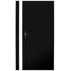 Porta Alumínio Preto Prime Giro 1 Bandeira Com Rolete E Puxador Vidro Liso D L100xa210 Hop005019 Quality