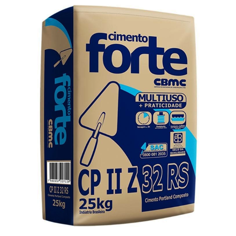 Cimento Forte CPII 25kg Cbmc