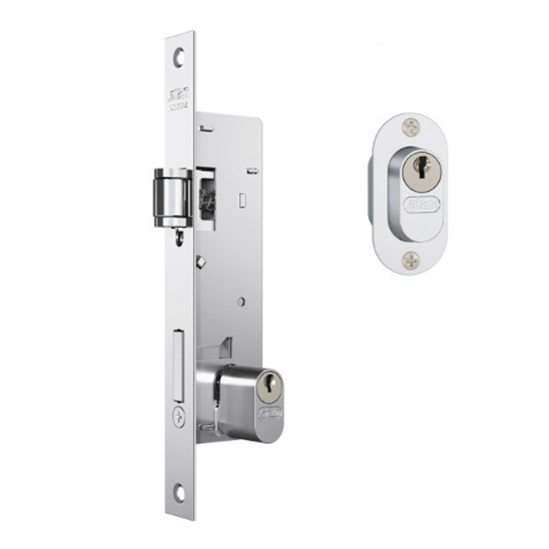 Fechadura Externa Trinco Rolete Porta Pivotante 601 Cromada 39898 Stam