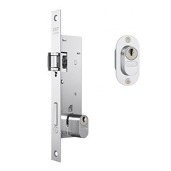 Fechadura Externa Trinco Rolete Porta Pivotante 601 Cromada 39898 Stam