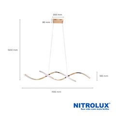Luminária Led Pendente Lp-201d 35w 4000k 2450lm 5629 Nitrolux