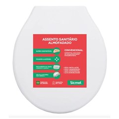 Assento Sanitário Almofadado Delicat Branco 23565 Sicmol