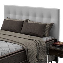 Cabeçeira Para Cama Queen Estofada Texas Branca 162x120x12cm Pa29609 Probel