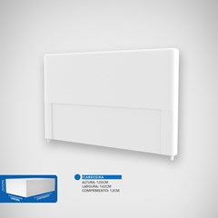 Cabeçeira Para Cama Queen Estofada Texas Branca 162x120x12cm Pa29609 Probel