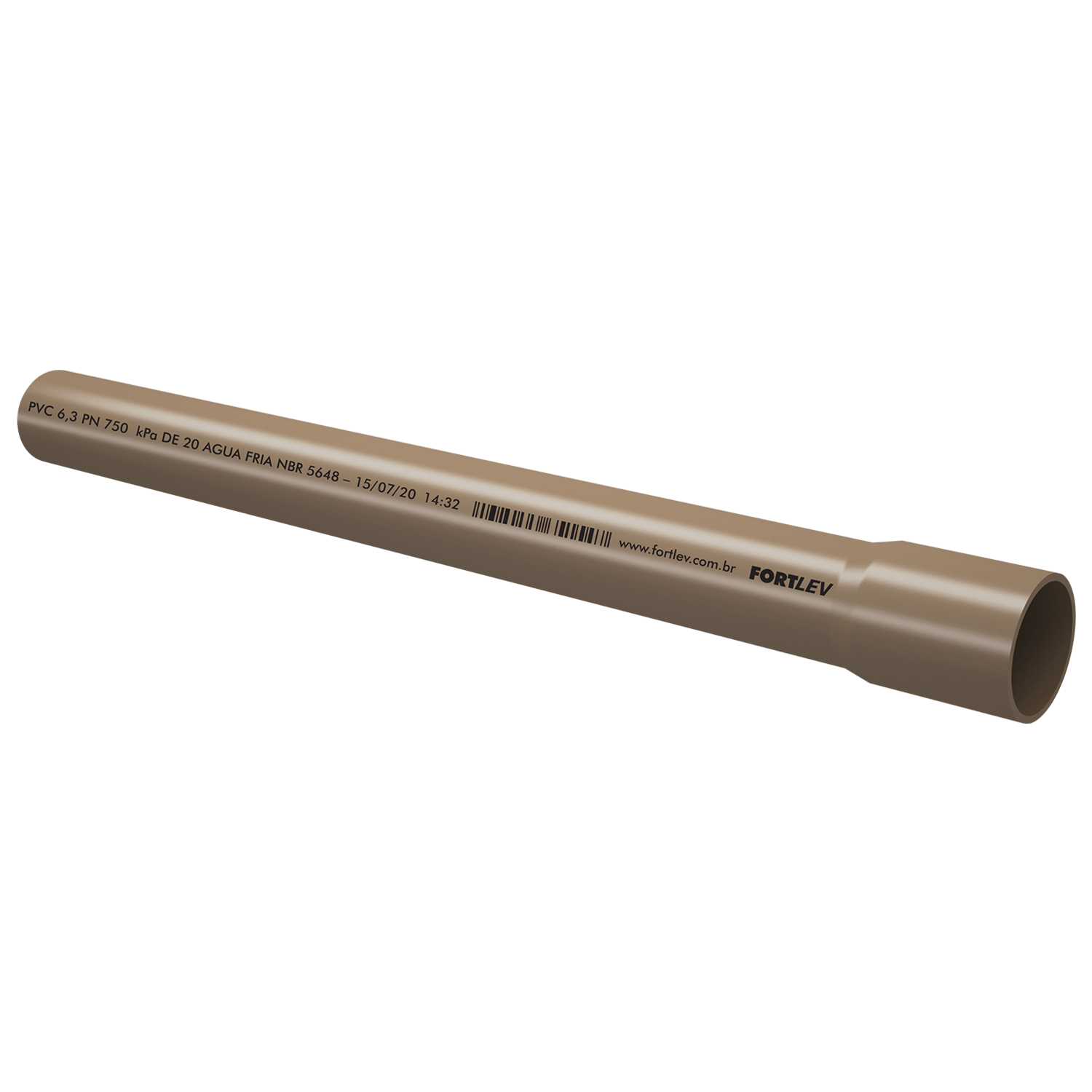 Pvc Marrom Tubo Soldável Pvc Marrom 6m 20mm Fortlev | Armazém Coral