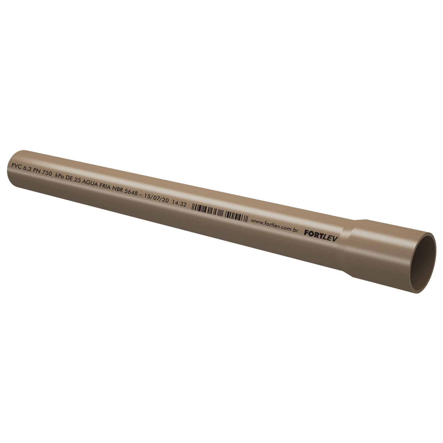 Pvc Marrom Tubo Soldável Pvc Marrom 6m 25mm Fortlev | Armazém Coral