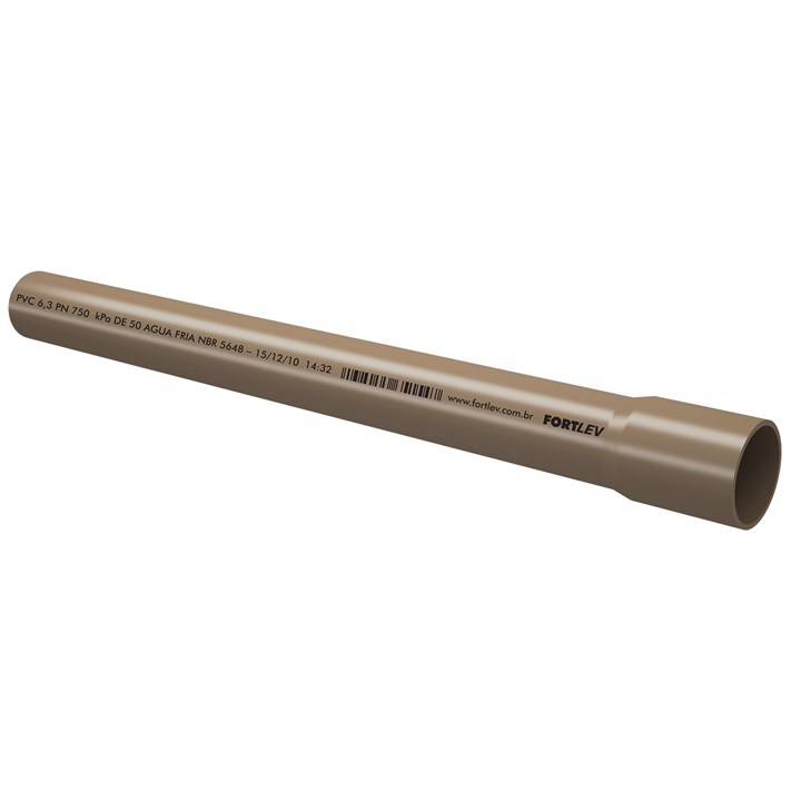 Pvc Marrom Tubo Soldável Pvc Marrom 6m 50mm Fortlev | Armazém Coral
