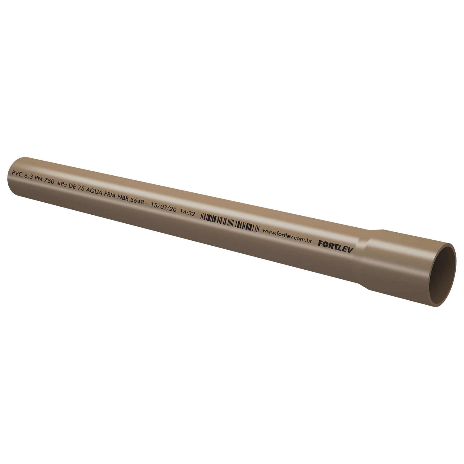 Pvc Marrom Tubo Soldável Pvc Marrom 6m 75mm Fortlev | Armazém Coral