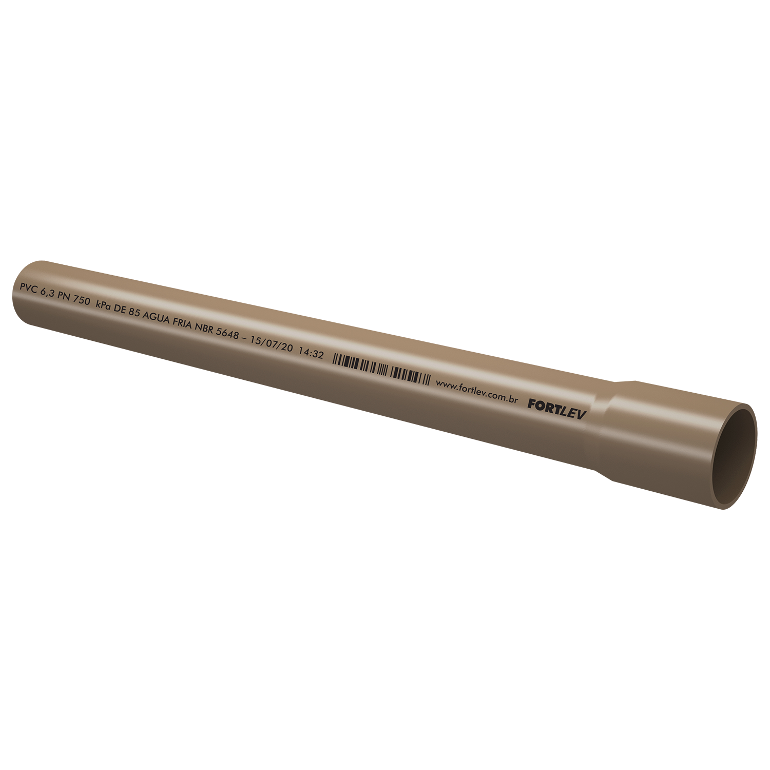 Pvc Marrom Tubo Soldável Pvc Marrom 6m 85mm Fortlev | Armazém Coral