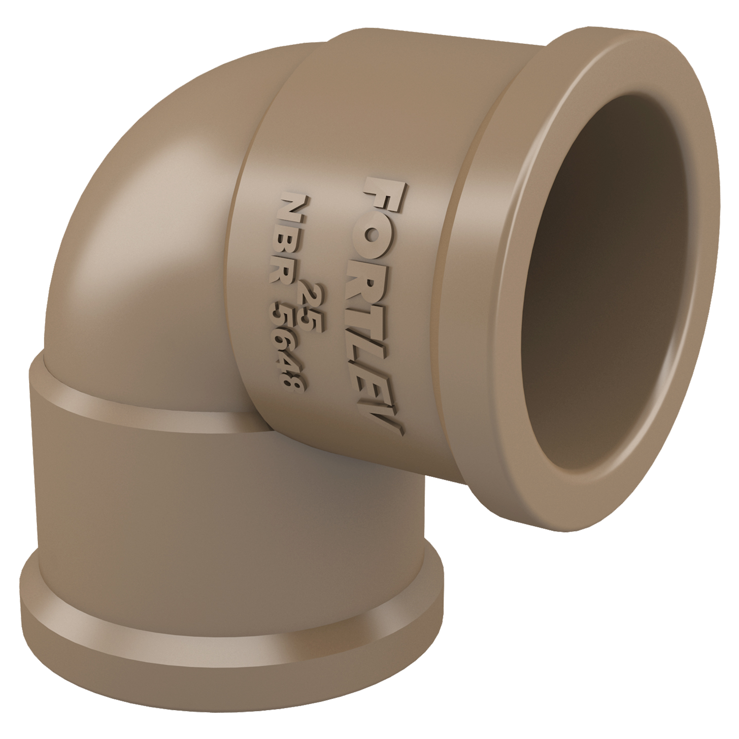 Joelho 90° Soldável Pvc Marrom 25mm Fortlev