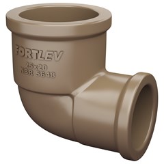 Joelho de Redução 90° Soldável Pvc Marrom 25x20mm Fortlev