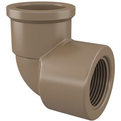 Joelho 90° Soldável Com Rosca Pvc Marrom 20mmx1/2