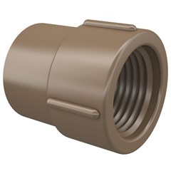 Luva Soldável Com Rosca Pvc Marrom 32x1