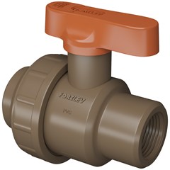 Resgistro de Esfera Roscável Pvc Marrom Rosca Interna 1.1/2