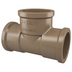 Te Soldável Pvc Marrom 25mm Fortlev
