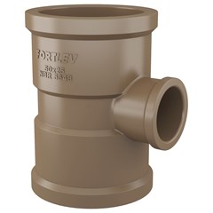 Te de Redução Soldável Pvc Marrom 50x25mm Fortlev