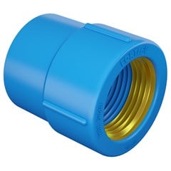Luva Com Bucha de Latão Soldável Com Rosca Pvc Azul 25mmx3/4