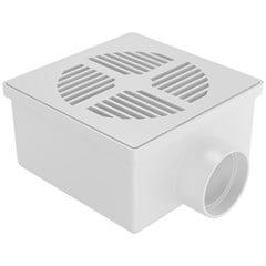 Ralo Seco Quadrado 100x52x40mm Branco Fortlev