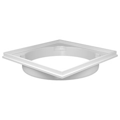 Porta-Grelha Esgoto Pvc Branco Quadrado 150mm 1122501 Fortlev
