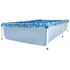 Piscina Estrut.Alumínio Lona Pvc 1000l Azul C.1,89m X L.1,26m X A.42cm 1002 Mor