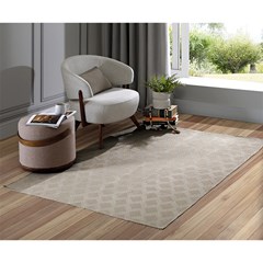 Tapete Jacquard Optical 1,00x1,30m Cinza Bella Janela