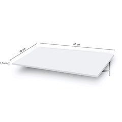 Prateleira Para Microondas 150x40x60cm Branca 08084.300 Pratk