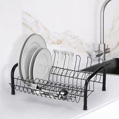 Escorredor de Pratos Pratik Preto (15 Pratos, 6 Copos E Talheres) 2544 Arthi