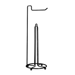 Papeleira Vertical Para Chão Com Suporte Para 4 Rolos Preta 2584 Arthi