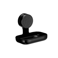 Saboneteira Sobrepor Com Fixação Fita Adesiva 3m Plástica Preta 3430 Arthi