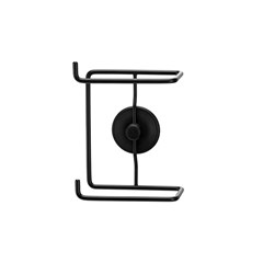 Papeleira Sobrepor Dupla Com Fixação Fita Adesiva 3m Preta 3436 Arthi