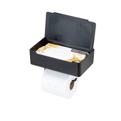 Suporte 3 Em 1 Porta Lenços Umedecidos Papel Higiênico E Celular Com Fita Adesiva Fixação 3m Preto 8380 Arthi