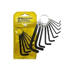 Chave Allen Hexagonal Jogo Com 6 Peças (1,5/2/2,5/3/4/5mm)10471 Max Ferragens