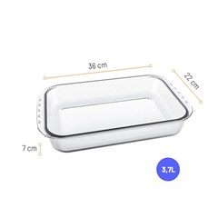 Lasanheira Retangular Clássica 3,7l 36x22x7cm Marinex Nadir
