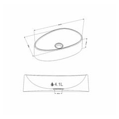 Cuba de Apoio L.43 X C.27 X A.11cm Petra Preta 101981 Cozimax