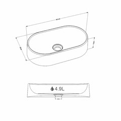 Cuba de Apoio L.43 X C.25 X A.8cm Nimbus Branca 101438 Cozimax
